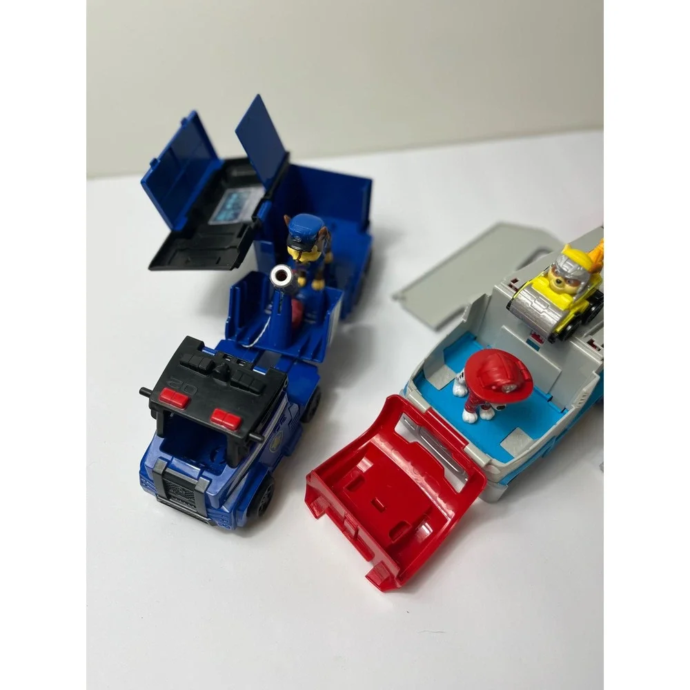 Paw Patrol Big Truck Pups Chase Command Center & Paw Patroller Toy Vehicle Lot